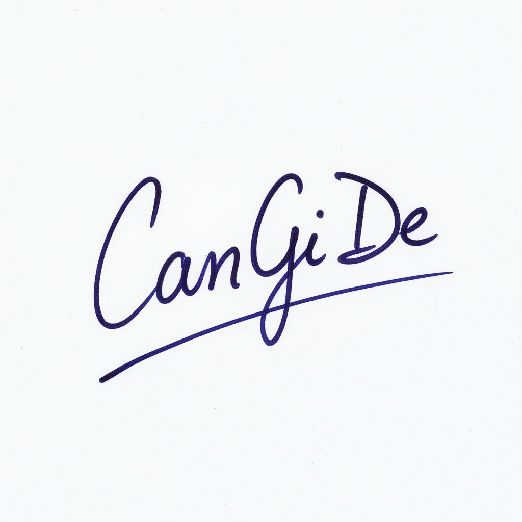 Mẫu chữ ký tên Cần Gì Để số 1