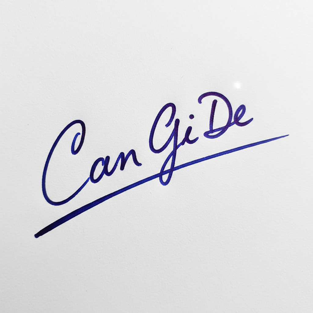 Mẫu chữ ký tên Cần Gì Để số 3