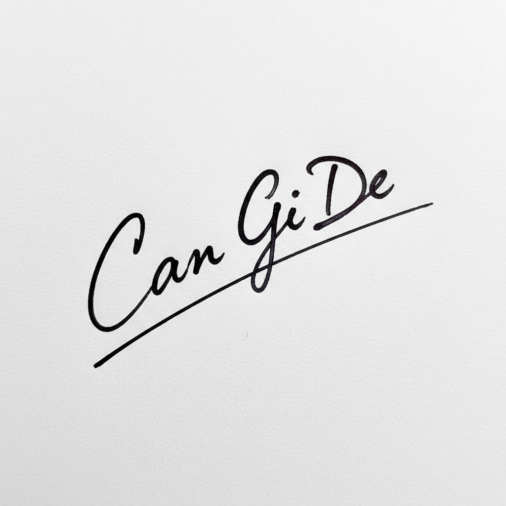 Mẫu chữ ký tên Cần Gì Để số 5