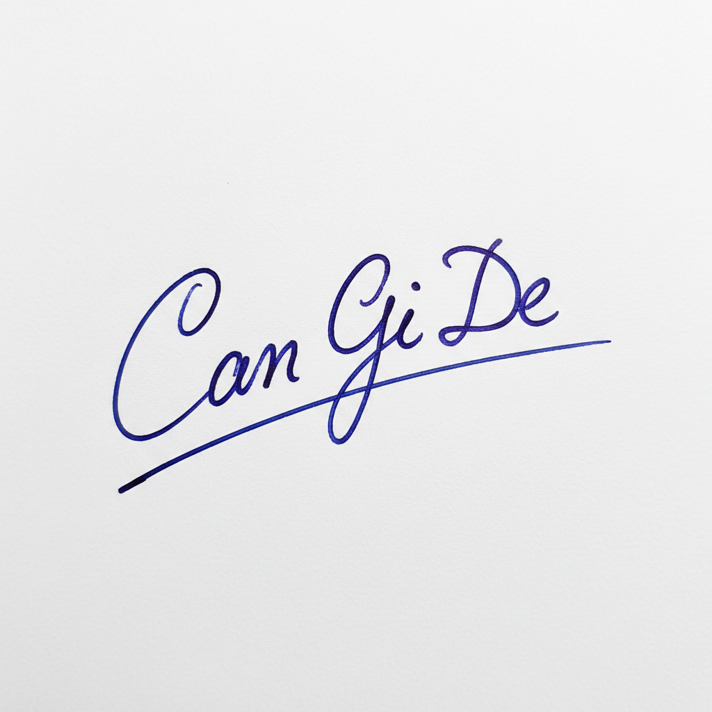 Mẫu chữ ký tên Cần Gì Để số 6