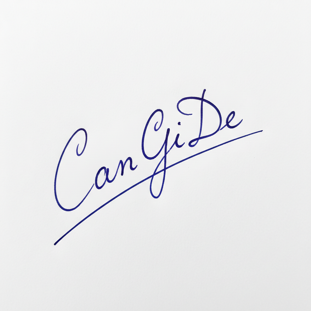 Mẫu chữ ký tên Cần Gì Để số 8