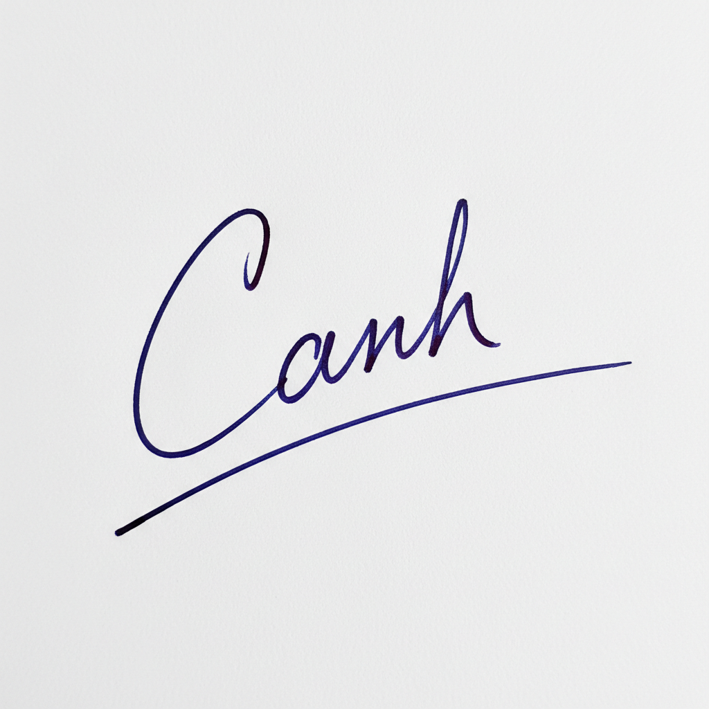 Mẫu chữ ký tên Cảnh số 1