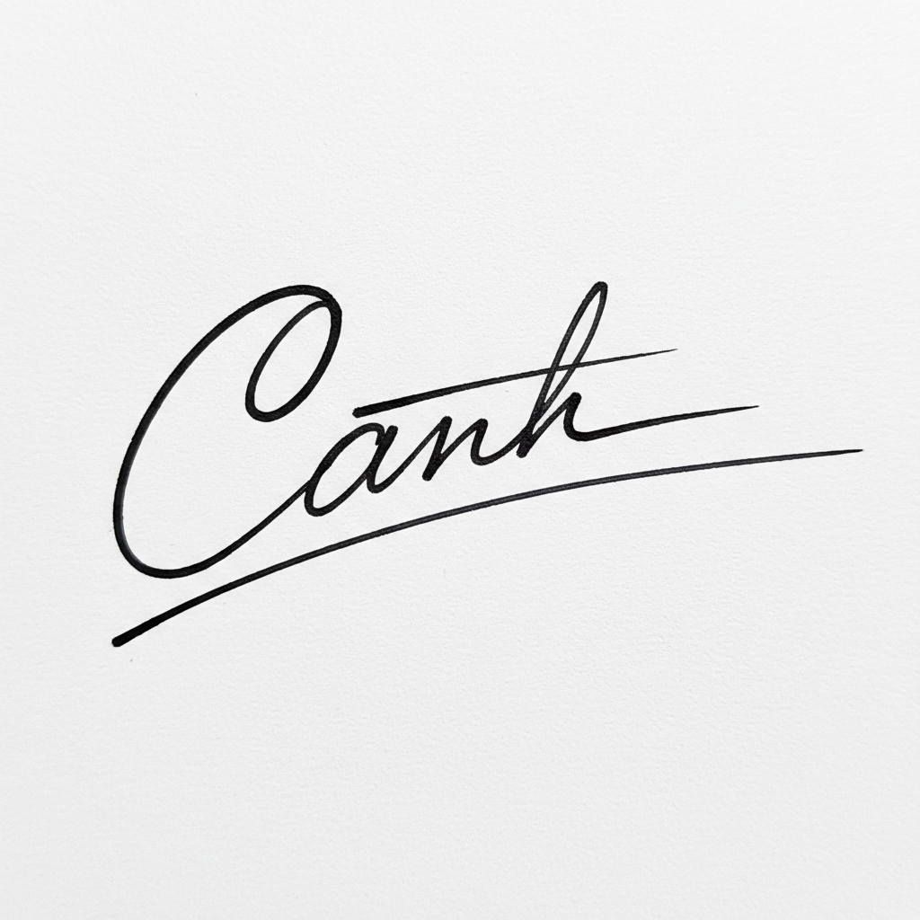 Mẫu chữ ký tên Cảnh số 10