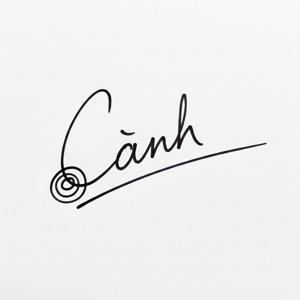 Mẫu chữ ký tên Cảnh số 2