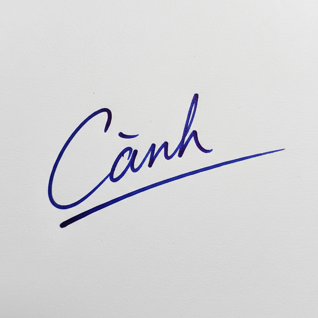 Mẫu chữ ký tên Cảnh số 3