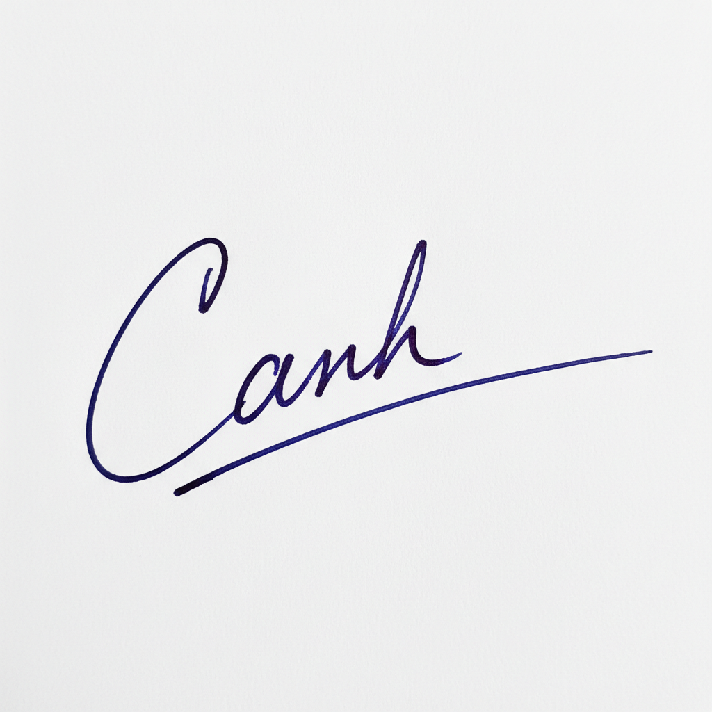 Mẫu chữ ký tên Cảnh số 4