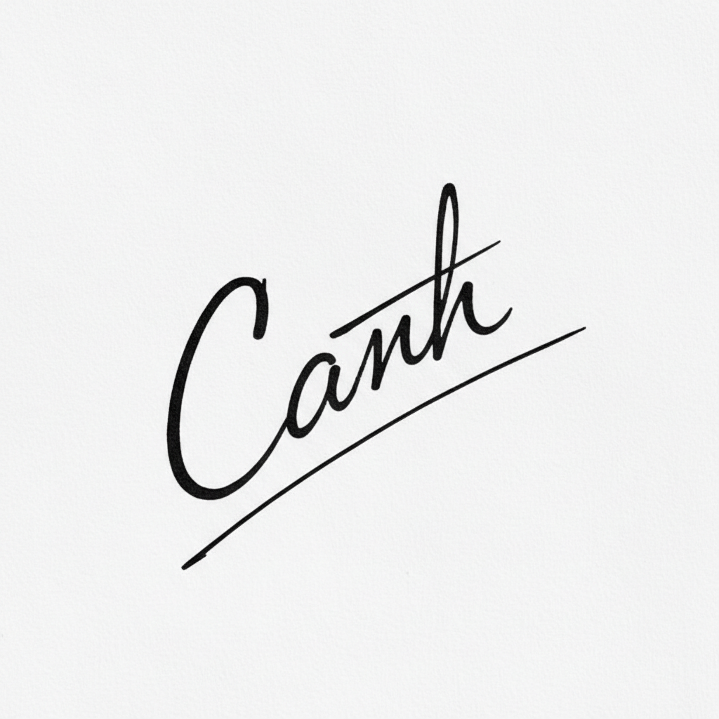 Mẫu chữ ký tên Cảnh số 5