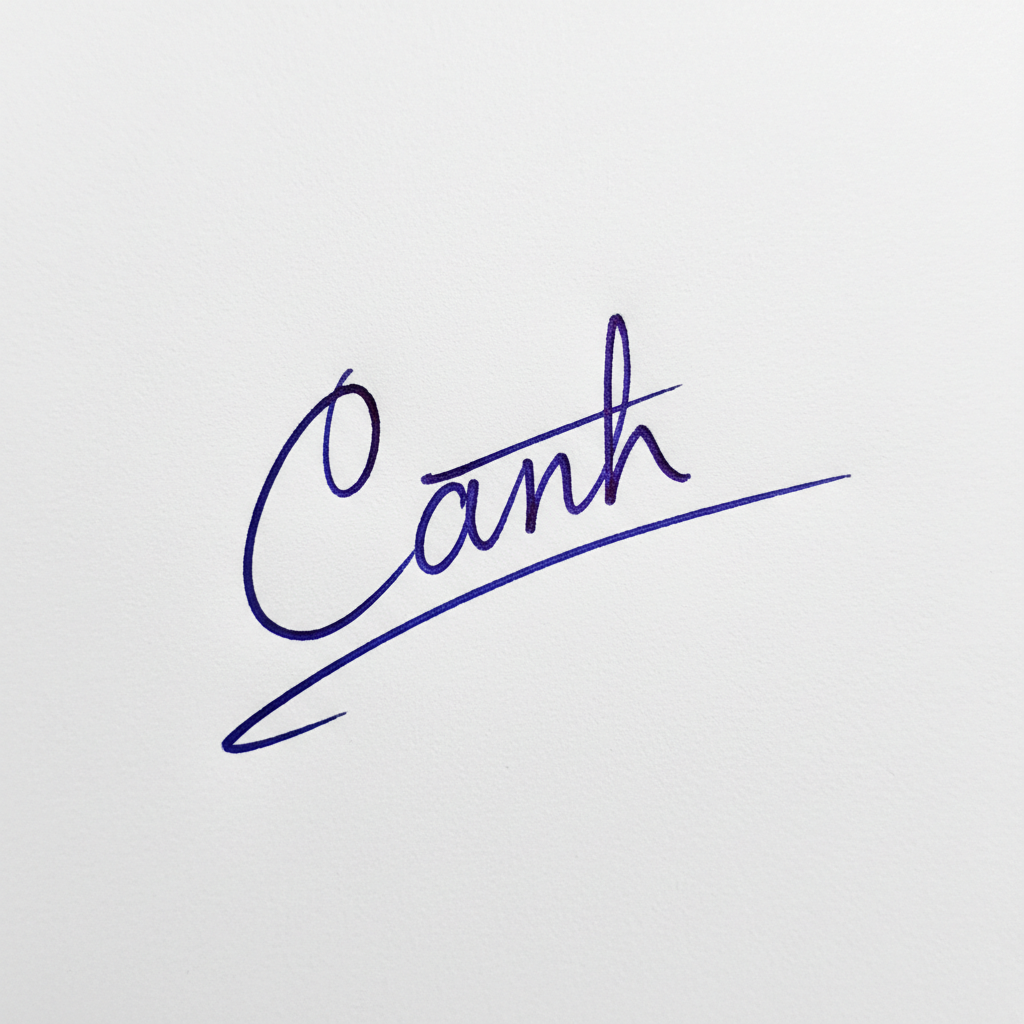 Mẫu chữ ký tên Cảnh số 6
