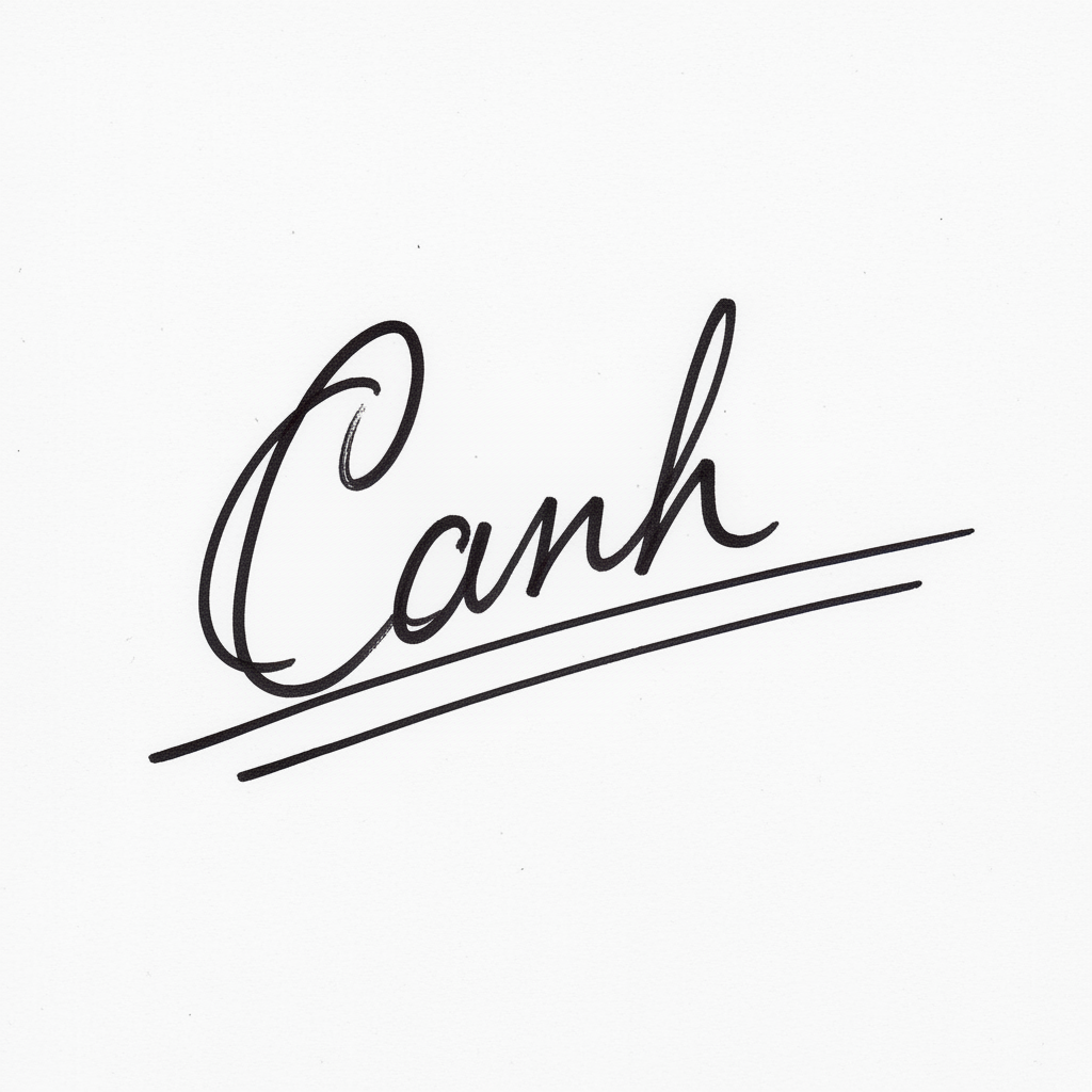 Mẫu chữ ký tên Cảnh số 7