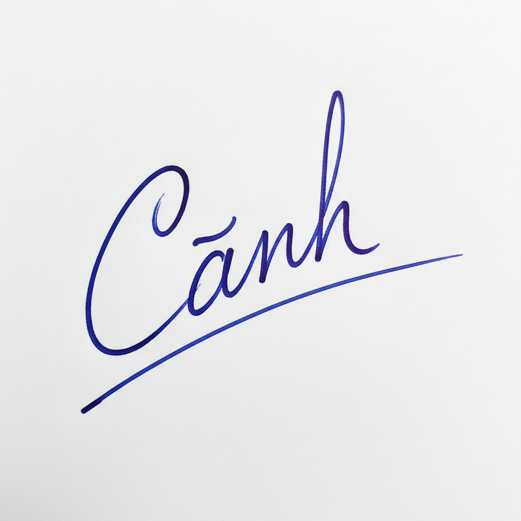 Mẫu chữ ký tên Cảnh số 8
