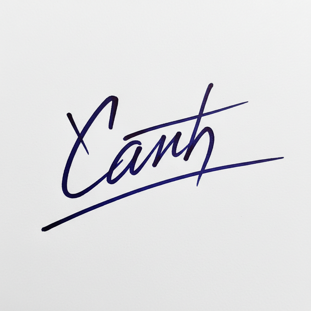 Mẫu chữ ký tên Cảnh số 9