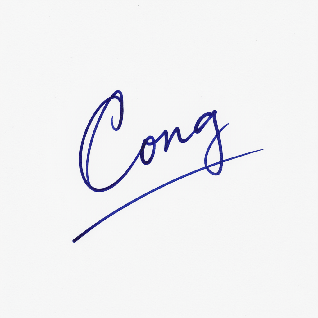 Mẫu chữ ký tên Công số 1