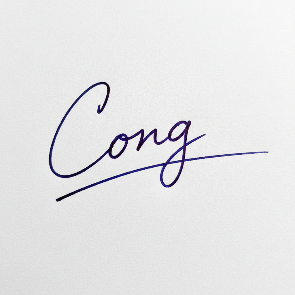 Mẫu chữ ký tên Công số 1