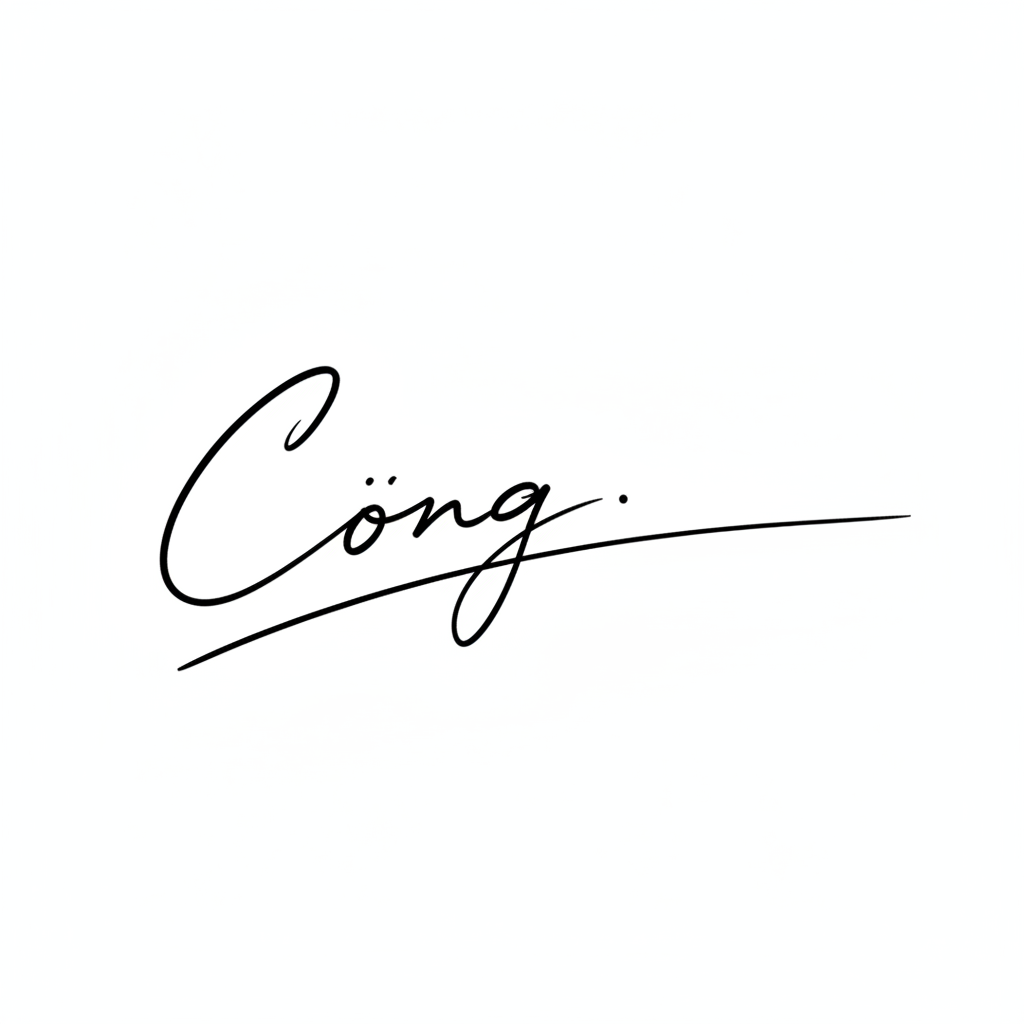 Mẫu chữ ký tên Công số 10