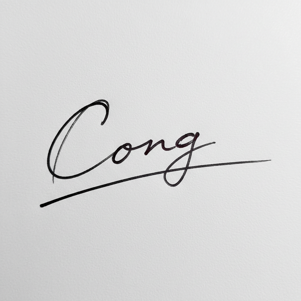 Mẫu chữ ký tên Công số 10