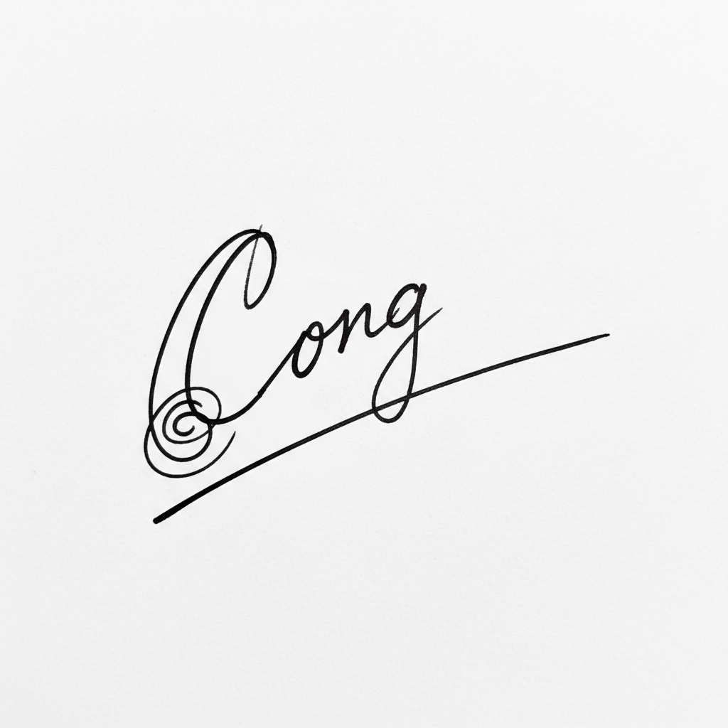 Mẫu chữ ký tên Công số 2