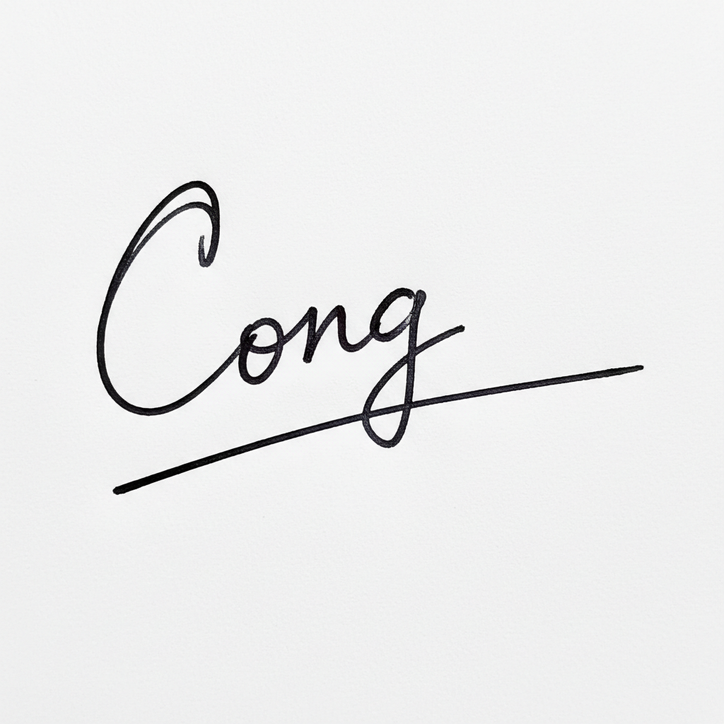 Mẫu chữ ký tên Công số 2