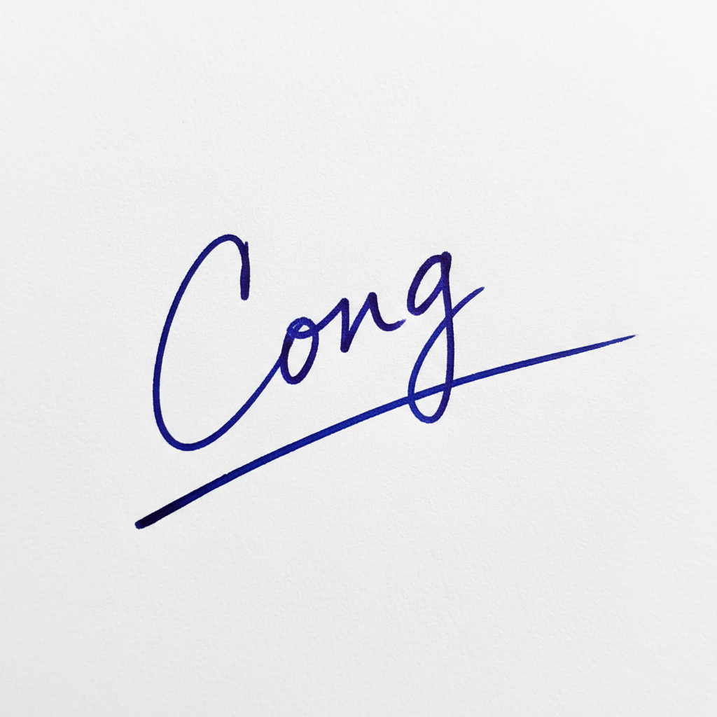 Mẫu chữ ký tên Công số 3