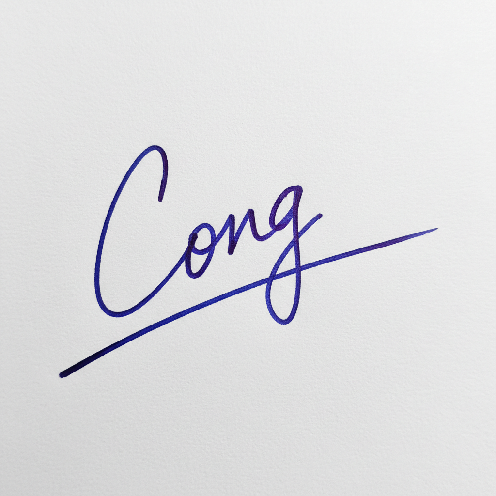 Mẫu chữ ký tên Công số 3