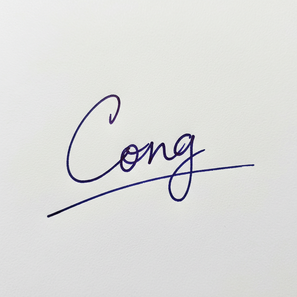 Mẫu chữ ký tên Công số 4