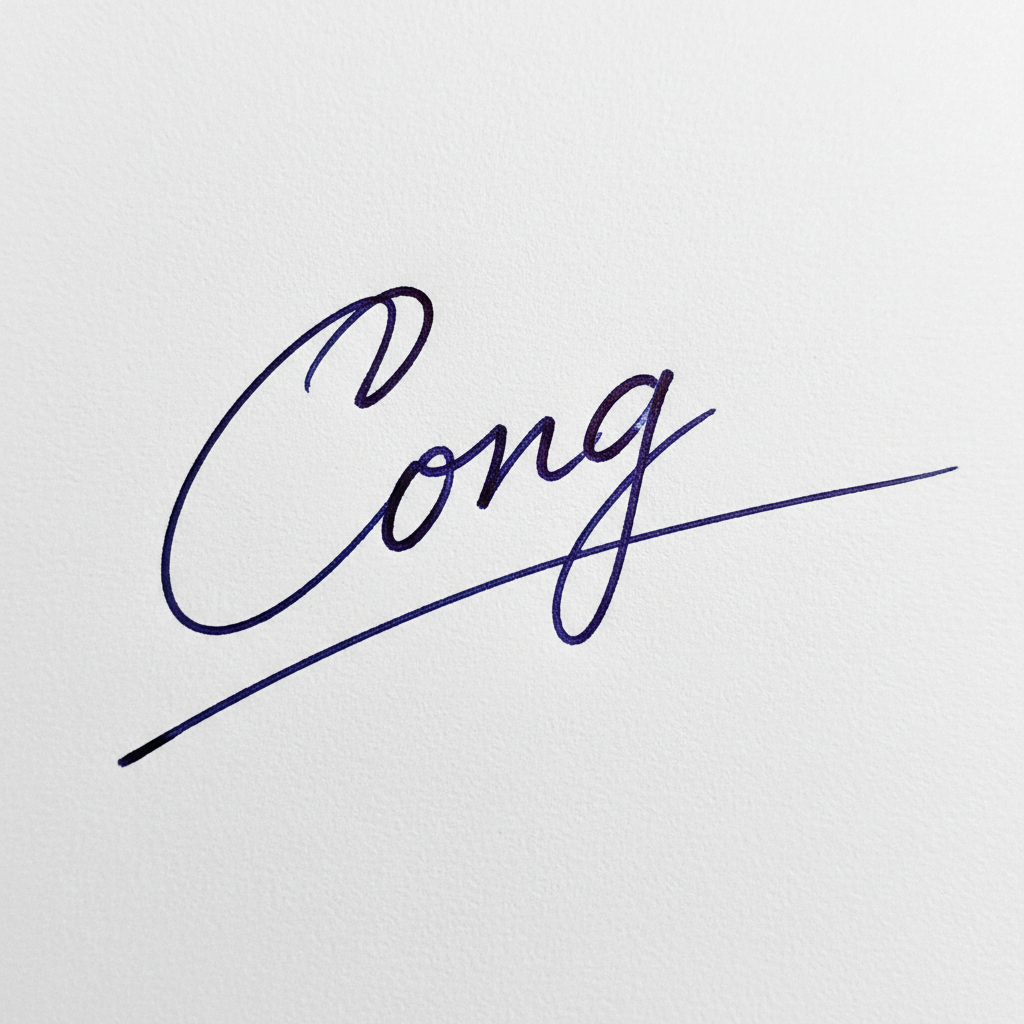 Mẫu chữ ký tên Công số 4