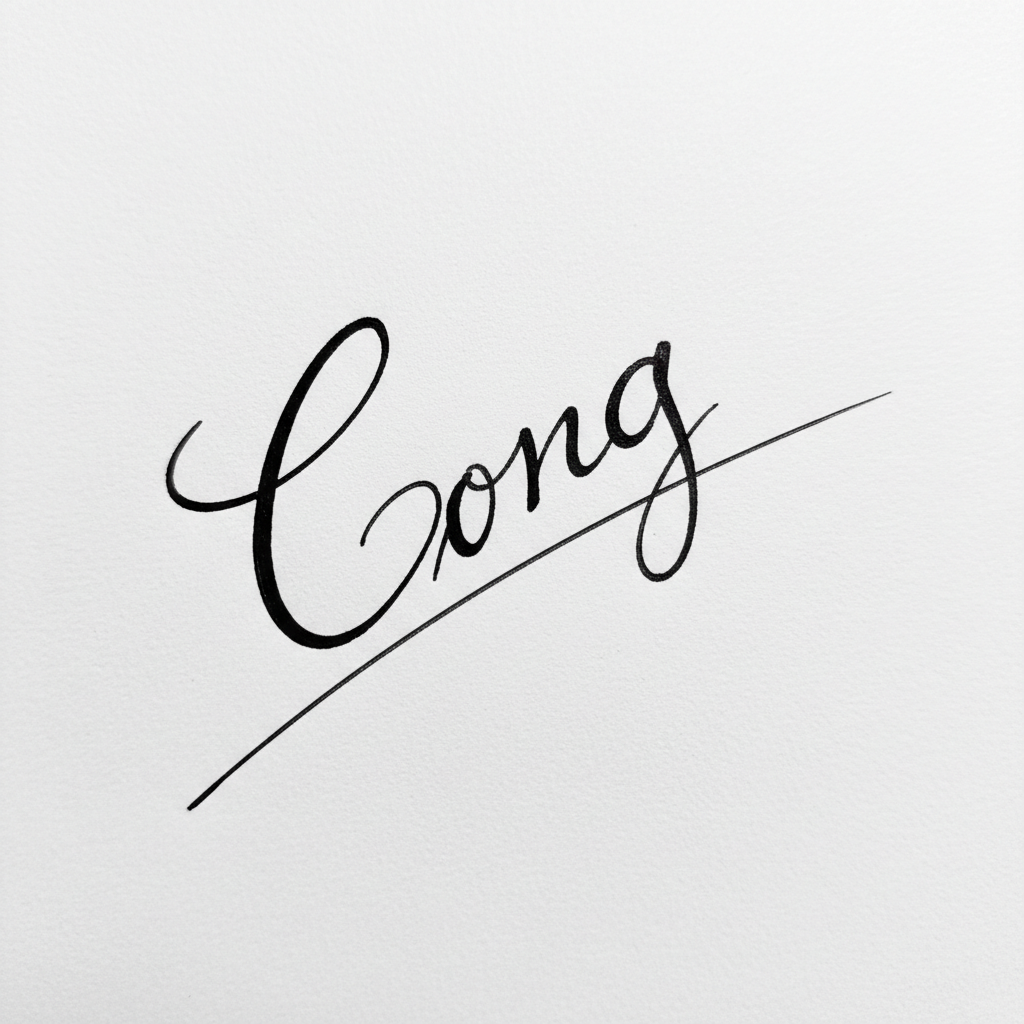 Mẫu chữ ký tên Công số 5