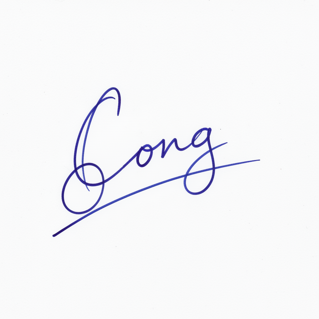 Mẫu chữ ký tên Công số 6