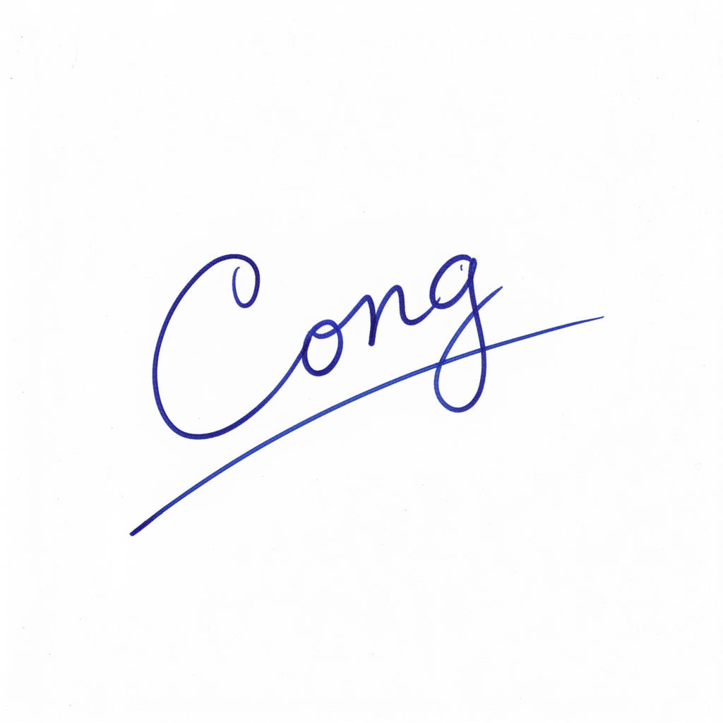 Mẫu chữ ký tên Công số 6