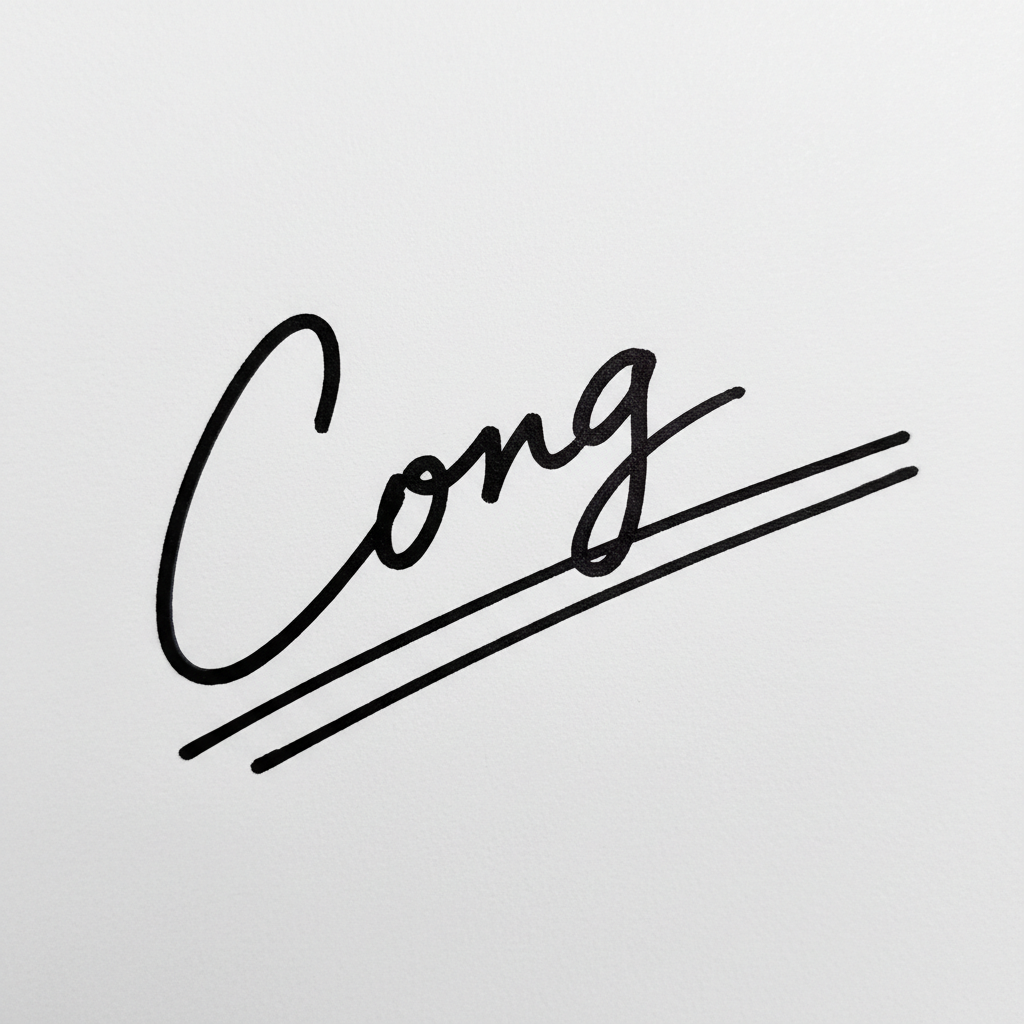 Mẫu chữ ký tên Công số 7