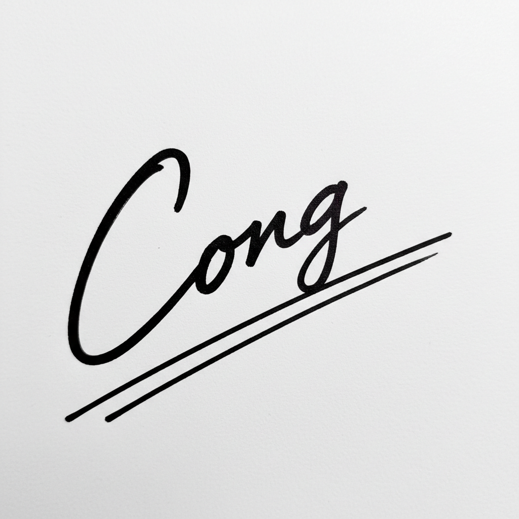 Mẫu chữ ký tên Công số 7