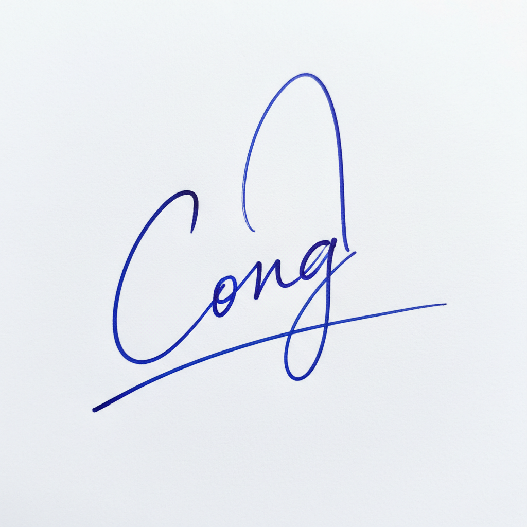 Mẫu chữ ký tên Công số 8