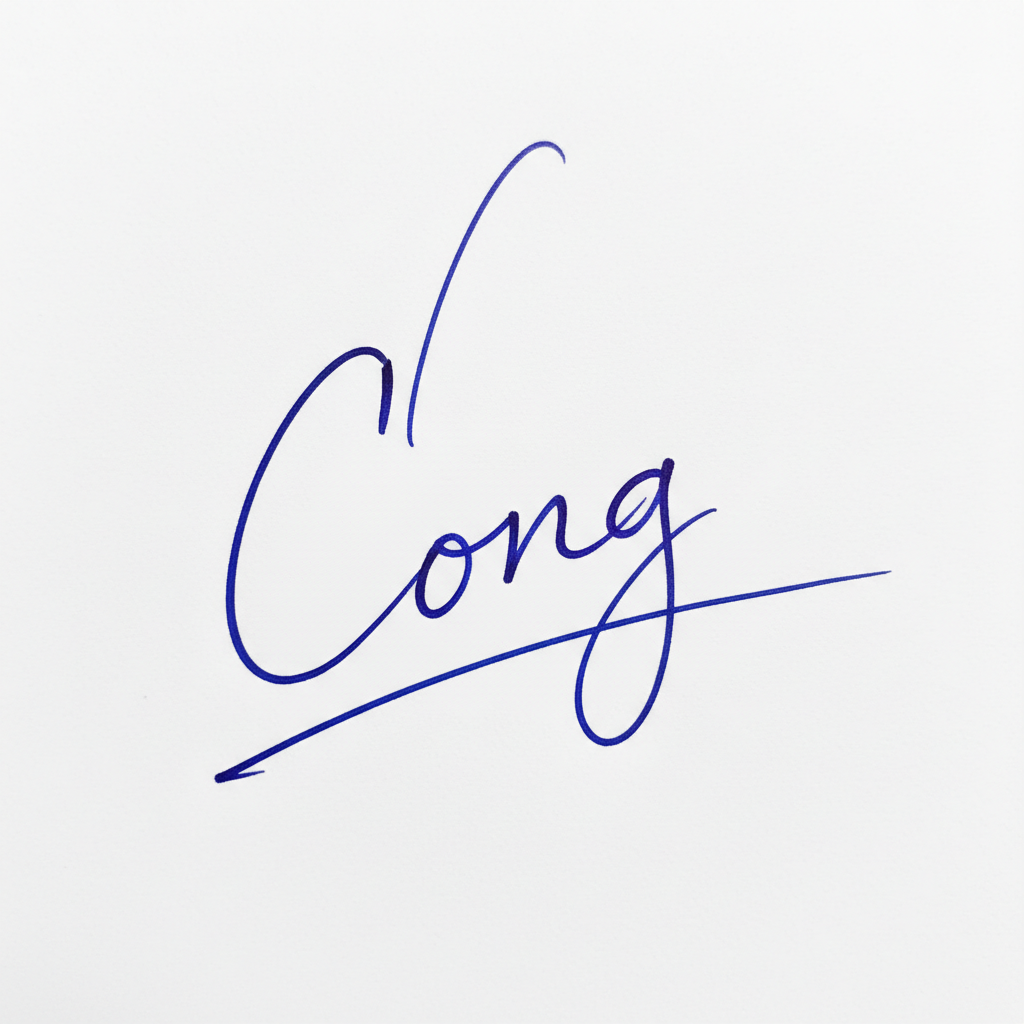 Mẫu chữ ký tên Công số 8