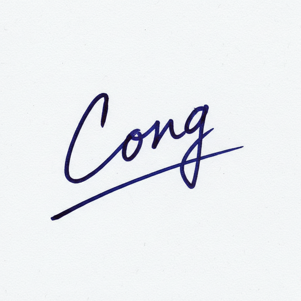 Mẫu chữ ký tên Công số 9