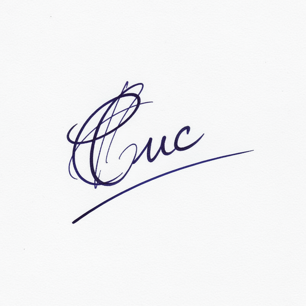 Mẫu chữ ký tên Cúc số 1