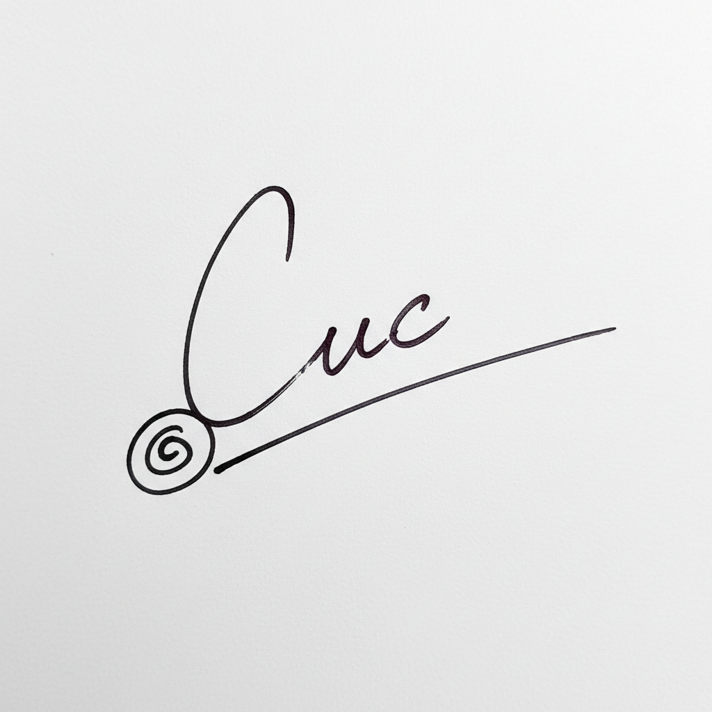 Mẫu chữ ký tên Cúc số 2