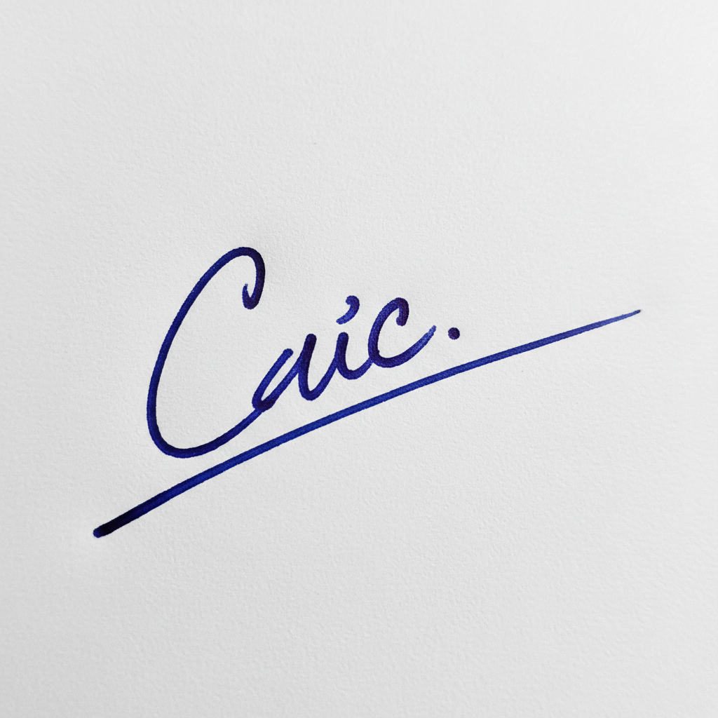 Mẫu chữ ký tên Cúc số 3