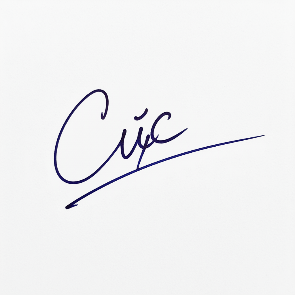 Mẫu chữ ký tên Cúc số 4