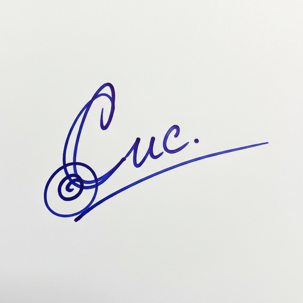 Mẫu chữ ký tên Cúc số 6