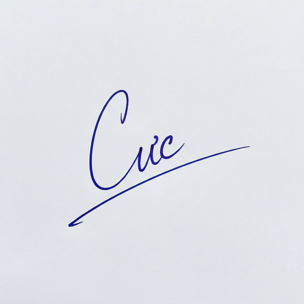 Mẫu chữ ký tên Cúc số 8