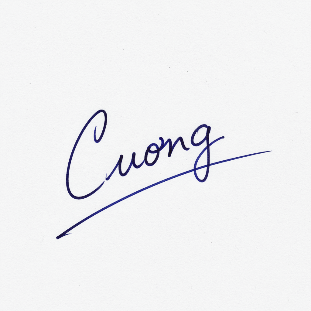 Mẫu chữ ký tên Cương số 1