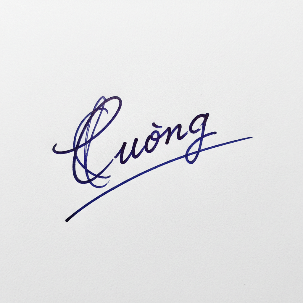 Mẫu chữ ký tên Cường số 1