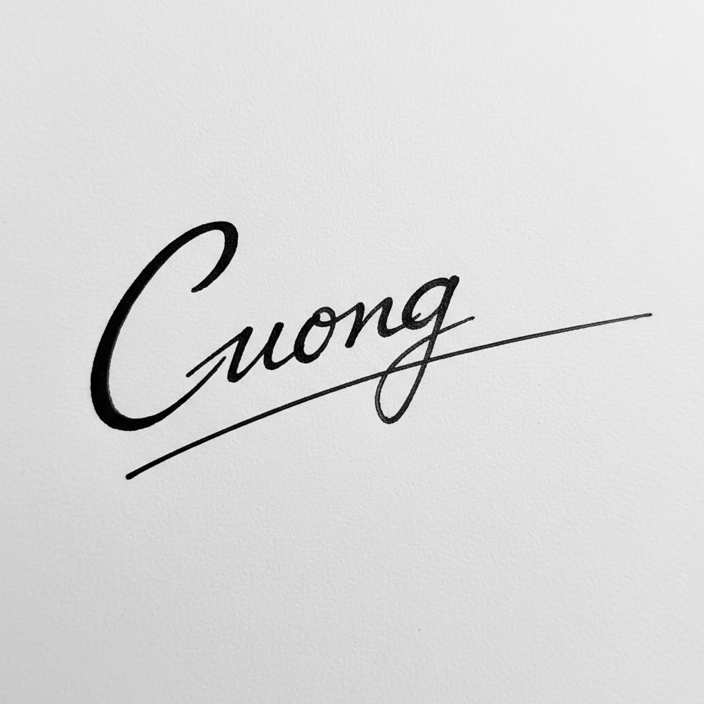 Mẫu chữ ký tên Cương số 10