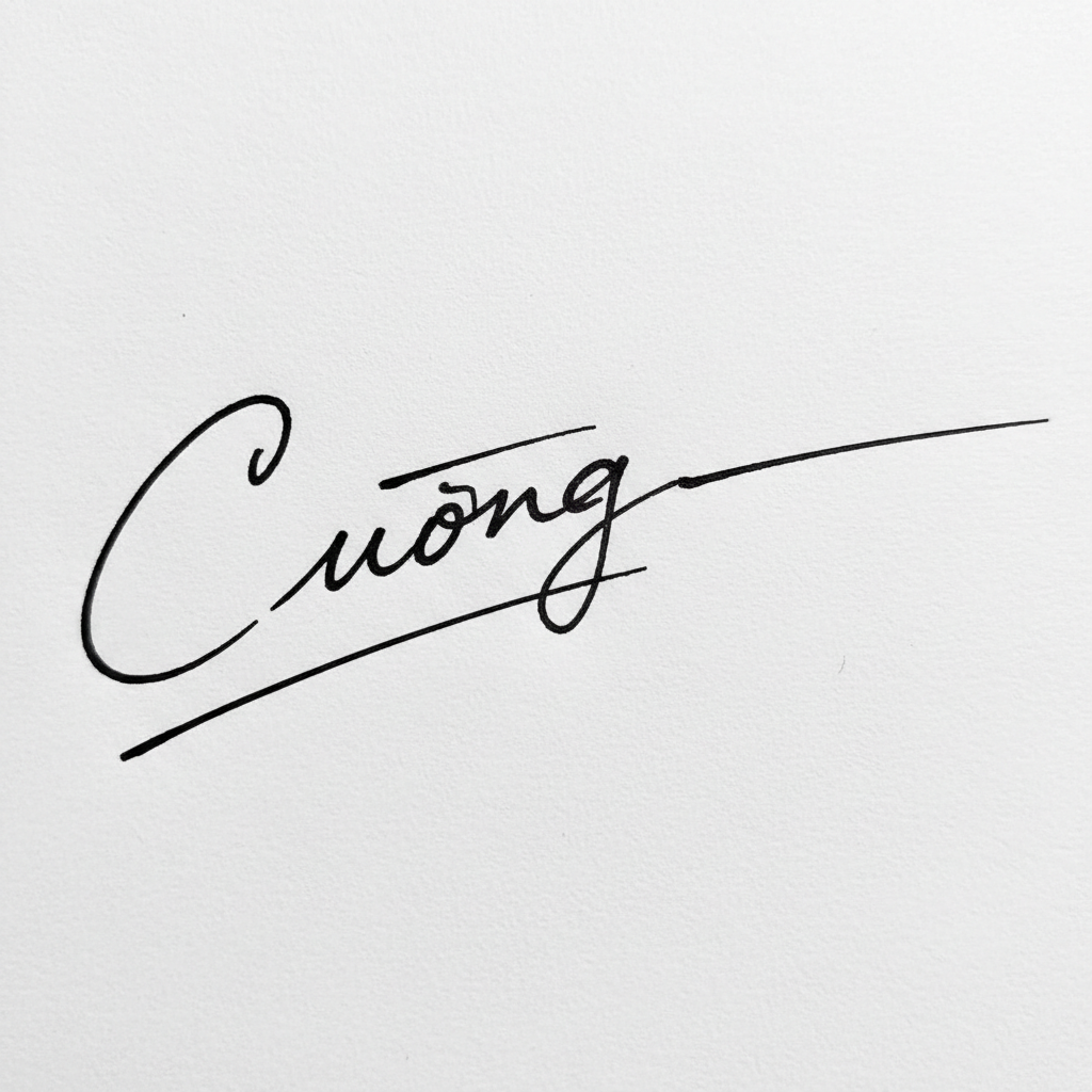 Mẫu chữ ký tên Cường số 10