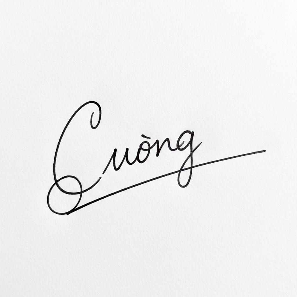 Mẫu chữ ký tên Cương số 2