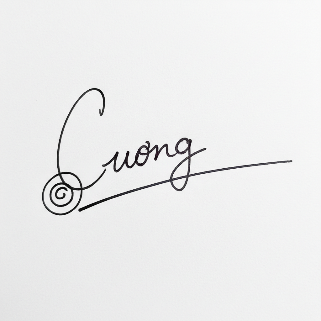 Mẫu chữ ký tên Cường số 2