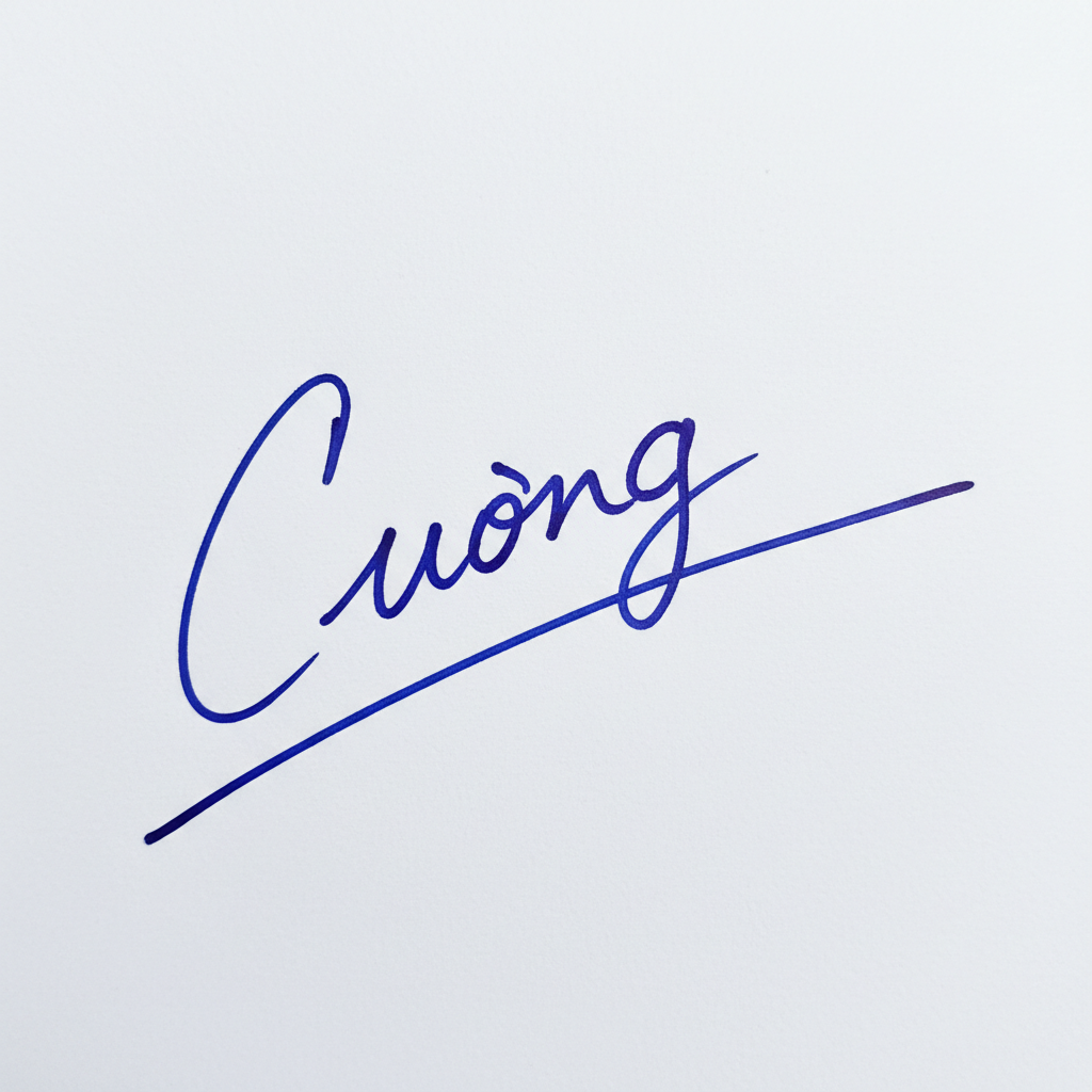 Mẫu chữ ký tên Cường số 3