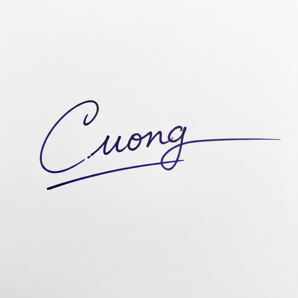 Mẫu chữ ký tên Cương số 4