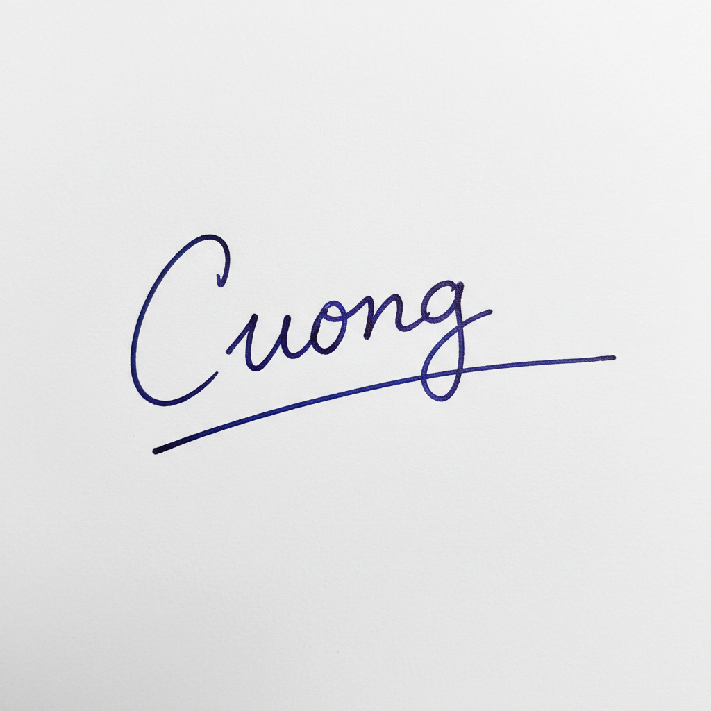 Mẫu chữ ký tên Cường số 4