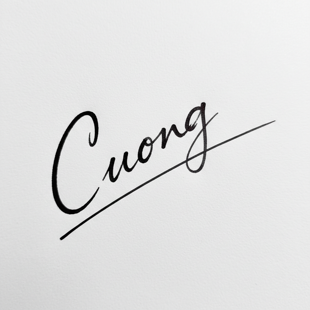 Mẫu chữ ký tên Cương số 5