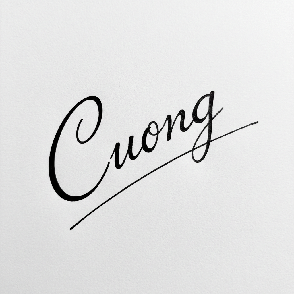 Mẫu chữ ký tên Cường số 5